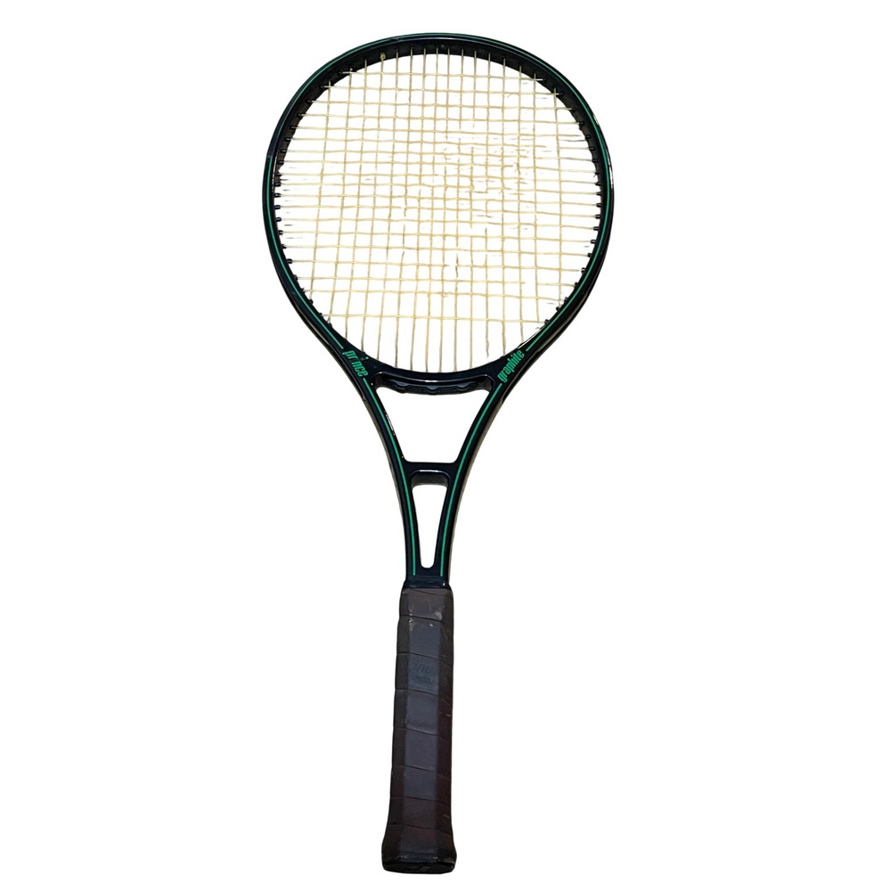Prince Graphite Tennis Racquet 4 3/8 Grip Vintage Original Case POG Black Green